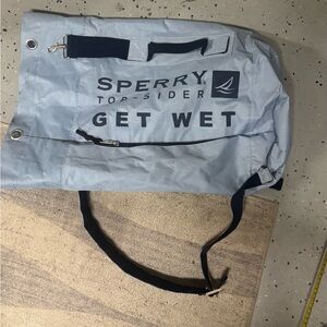 Blue Sperry Top-Sider Get Wet Tote Bag Gray Boat Beach Travel